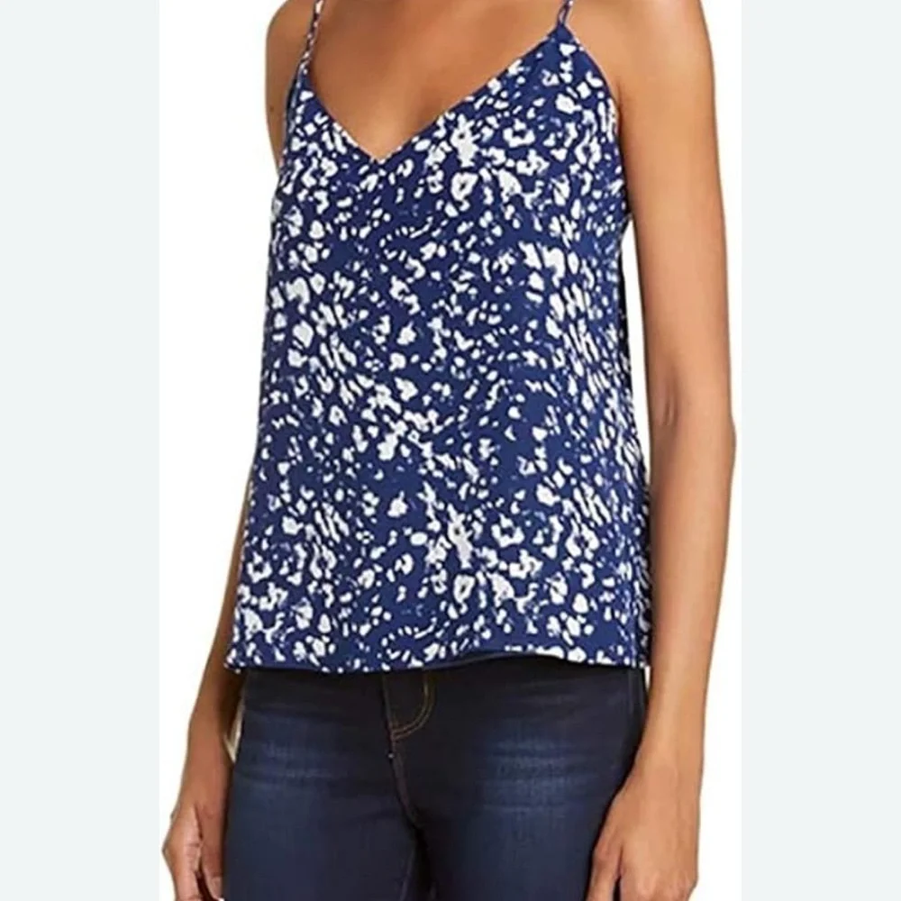 L'Agence Top Womens Jane Silk Camisole Tank VNeck Spaghetti Strap Satin Large - Picture 11 of 11